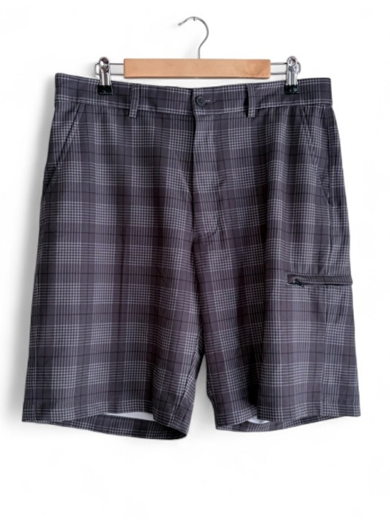 Pebble Beach Other - Pebble Beach Performance Men's Gray Plaid Golf Shorts Size 34